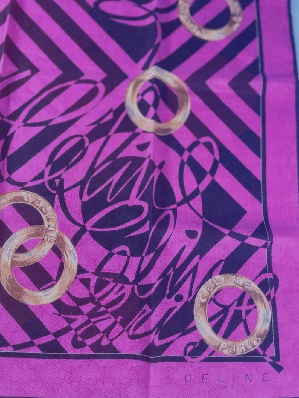 Vintage Celine Cotton Scarf